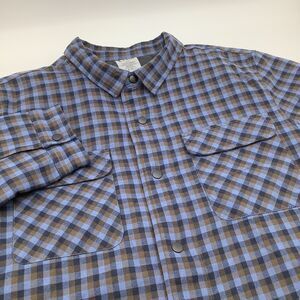 Zyia‎ Active Mens Long Sleeve Snap Button Quilted Flannel Shirt Jacket Size XXL